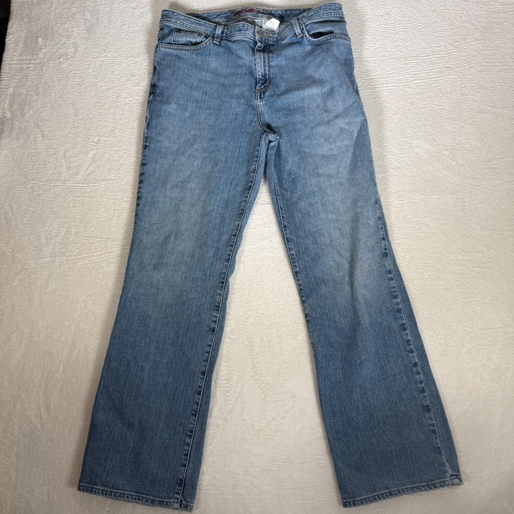 Eddie Bauer Natural Fit Mens Straight Leg Medium Wash Blue Denim Jeans 35x30